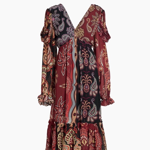 FARM RIO, Sweet Mermaids Paisley Maxi BOHO Dress. NEW with tags! - Picture 5 of 5